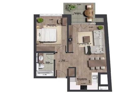 Vanzare apartament 2 camere in imobil nou Cartier Marasti zona BRD