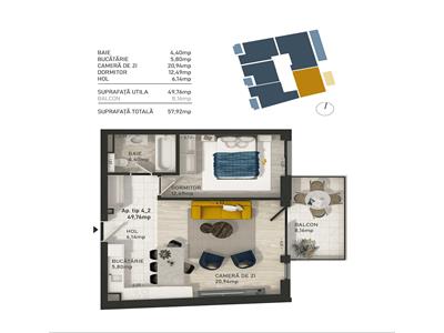 Vanzare apartament 2 camere de LUX bloc nou in Centru  zona Piata Mihai Viteazu, Cluj napoca