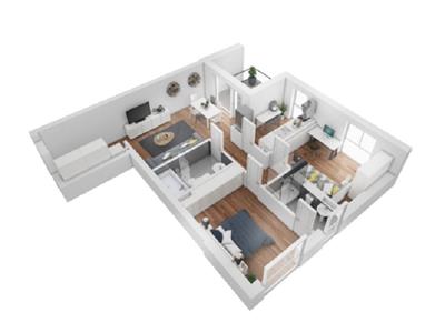 Vanzare apartament 3 camere in bloc nou zona Buna Ziua  Lidl